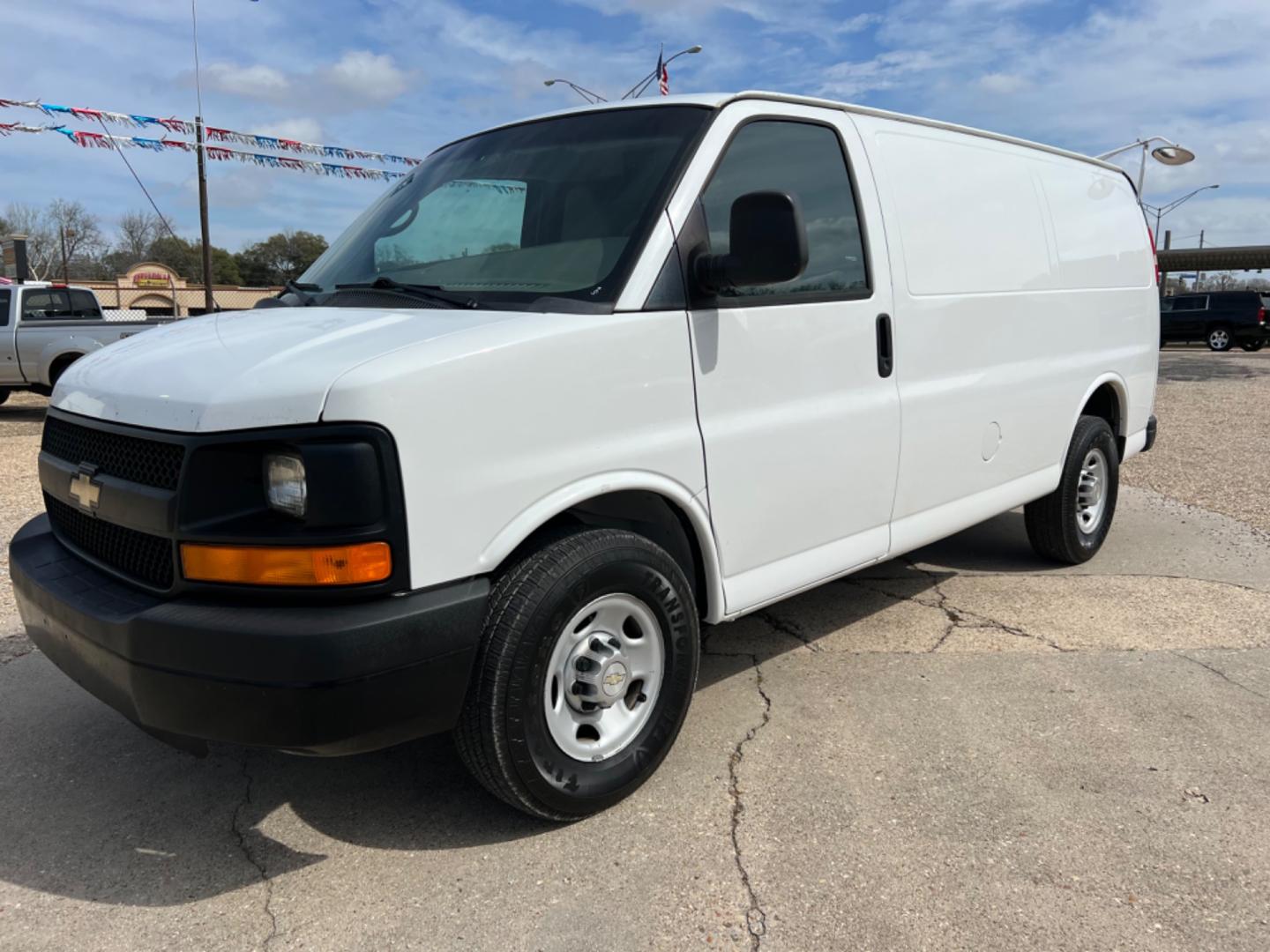 2013 White /Gray Chevrolet Express (1GCWGFCA0D1) with an 4.8 V8 engine, Automatic transmission, located at 4520 Airline Hwy, Baton Rouge, LA, 70805, (225) 357-1497, 30.509325, -91.145432 - 2013 Chevy Express 2500 Cargo Van 4.8 V8 Gas, 250K Miles, Power Windows & Locks. NO IN HOUSE FINANCING. FOR INFO PLEASE CONTACT JEFF AT 225 357-1497 CHECK OUT OUR A+ RATING WITH THE BETTER BUSINESS BUREAU WE HAVE BEEN A FAMILY OWNED AND OPERATED BUSINESS AT THE SAME LOCATION FOR OVER 45 YEARS. WE S - Photo#0